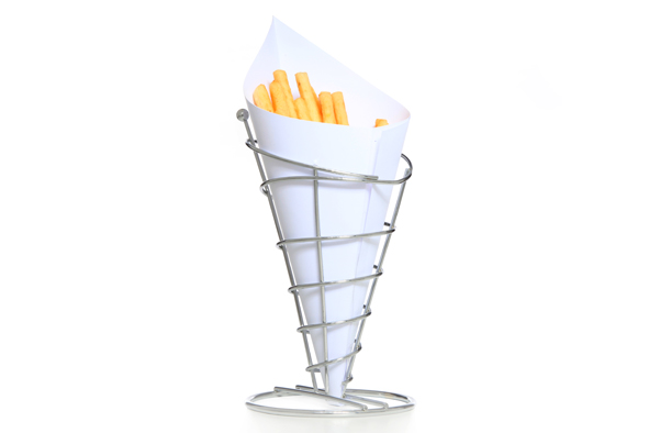 Support inox p. cornet à frites